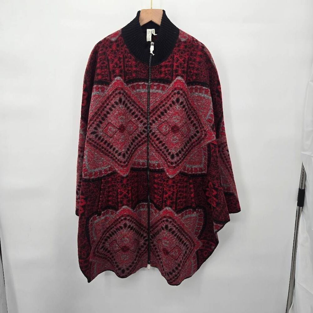 Sahalie Sweater Poncho Wool Blend Size L/XL Boho